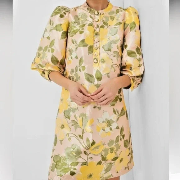 NWT Tuckernuck Pomander Place Dress XXL Daylily Jacquard Samantha Mini Floral - Picture 5 of 16